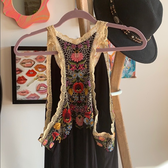 Black and floral XL Anthropologie dress - Picture 6 of 6